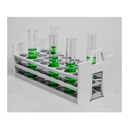 Bel-Art Bel-Art Stack Rack PP Test Tube Rack 188602630, For 26-30mm Tubes, 24 Places, White, 1/PK 18860-2630